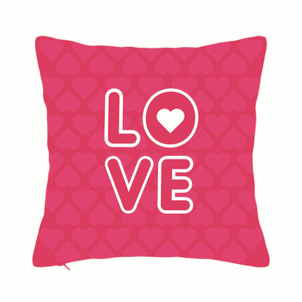 Love Decorative Throw Pillow Cover Valentine's Day Love Hearts Pillow Case Square Cushion Cover for Sofa Bed