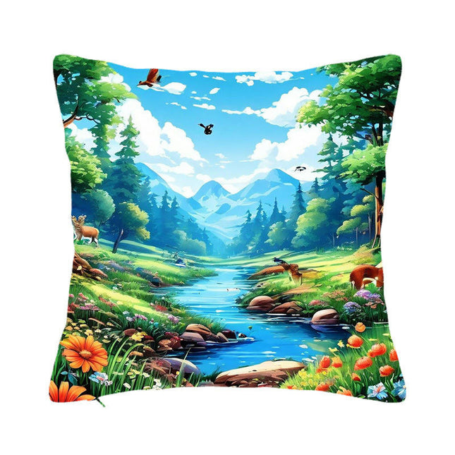 Colorful Throw Pillow Covers Soft Square Pillow Covers Sky Cushion Covers for Sofa Home Decor