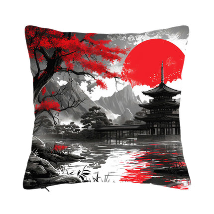 Landscape Pillow Covers Decorative Throw Pillows Cover Square PillowCase Farmhouse Cushion Couch Sofa