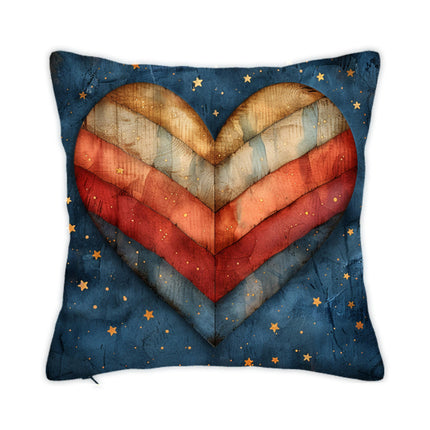 Independence Day Heart Throw Pillow Cover Decorative Pillow Case Home Decor Square Pillowcase