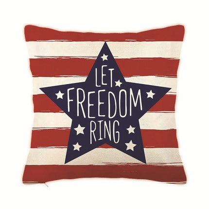 Independence Day Throw Pillow Cover Decorative Pillow Case Home Decor Square 4Th of July Pillowcase