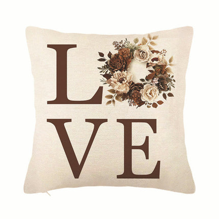 Flower Truck Throw Pillow Covers Outdoor Decorative Cushion Cover Square Pillow Case Home Decor