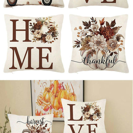 Flower Truck Throw Pillow Covers Outdoor Decorative Cushion Cover Square Pillow Case Home Decor