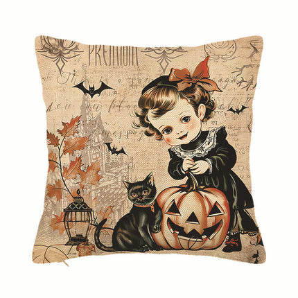 Cat Halloween Throw Pillow Covers Soft Decorative Cushion Cover Square Pillow Case For Home Decor