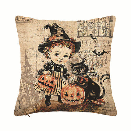 Cat Halloween Throw Pillow Covers Soft Decorative Cushion Cover Square Pillow Case For Home Decor