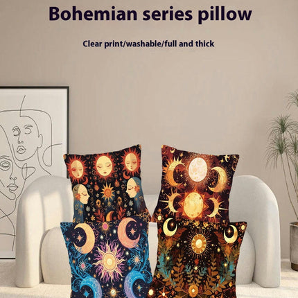 Bohemian Sun Throw Pillow Covers Soft Decorative Cushion Cover Square Pillow Case For Home Decor