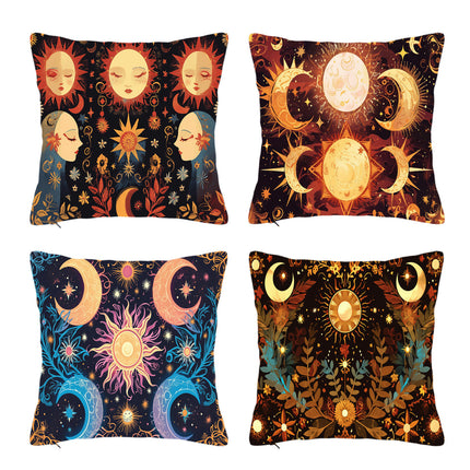 Bohemian Sun Throw Pillow Covers Soft Decorative Cushion Cover Square Pillow Case For Home Decor