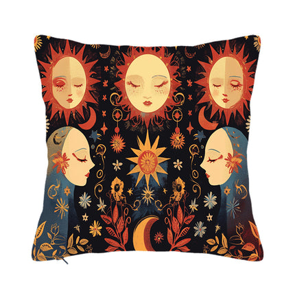 Bohemian Sun Throw Pillow Covers Soft Decorative Cushion Cover Square Pillow Case For Home Decor