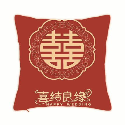 Wedding Throw Pillow Covers Red Cushion Covers Pillow Cases for Outdoor Couch Sofa Decoration