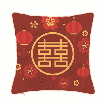 Wedding Throw Pillow Covers Red Cushion Covers Pillow Cases for Outdoor Couch Sofa Decoration