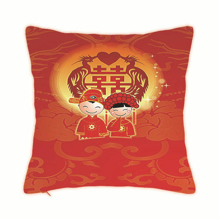 Wedding Throw Pillow Covers Red Cushion Covers Pillow Cases for Outdoor Couch Sofa Decoration