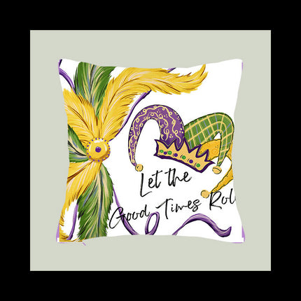 Mardi Gras Pillow Covers for Home Decor Throw Pillows Decorative Cushion Cases Mardi Gras Decorations