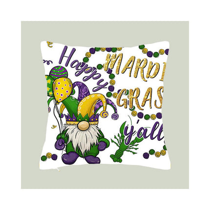 Mardi Gras Pillow Covers for Home Decor Throw Pillows Decorative Cushion Cases Mardi Gras Decorations