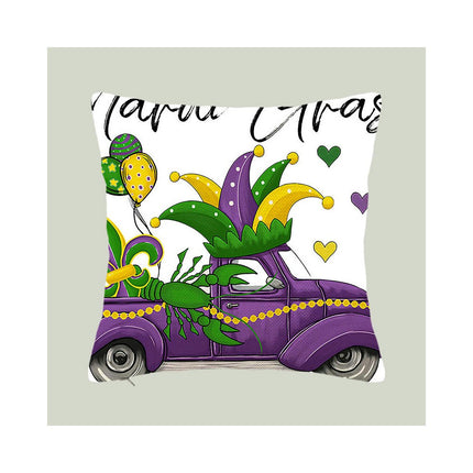 Mardi Gras Pillow Covers for Home Decor Throw Pillows Decorative Cushion Cases Mardi Gras Decorations