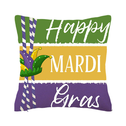 Mardi Gras Pillow Covers for Home Decor Throw Pillows Decorative Cushion Cases Mardi Gras Decorations