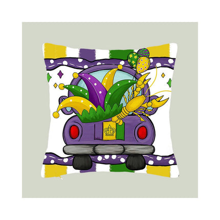 Mardi Gras Pillow Covers for Home Decor Throw Pillows Decorative Cushion Cases Mardi Gras Decorations