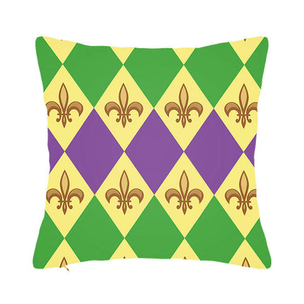 Mardi Gras Pillow Covers for Home Decor Throw Pillows Decorative Cushion Cases Mardi Gras Decorations