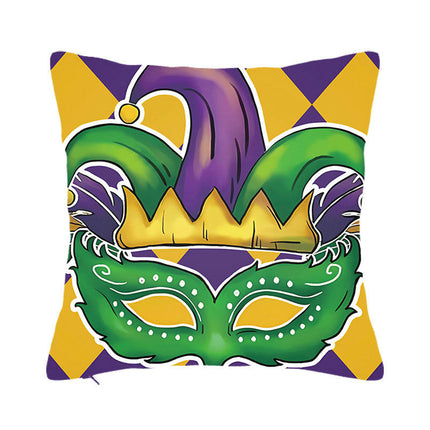 Mardi Gras Pillow Covers for Home Decor Throw Pillows Decorative Cushion Cases Mardi Gras Decorations