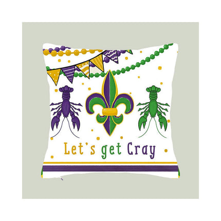 Mardi Gras Pillow Covers for Home Decor Throw Pillows Decorative Cushion Cases Mardi Gras Decorations