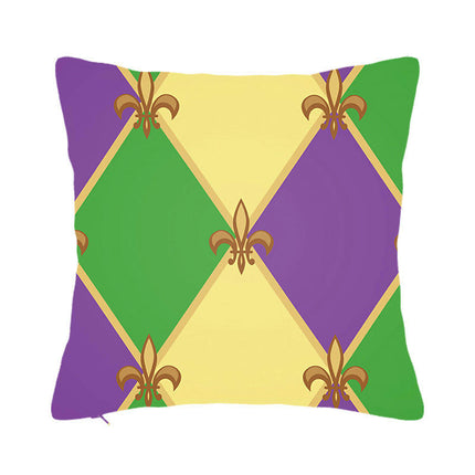 Mardi Gras Pillow Covers for Home Decor Throw Pillows Decorative Cushion Cases Mardi Gras Decorations