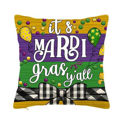 Mardi Gras Pillow Covers for Home Decor Throw Pillows Decorative Cushion Cases Mardi Gras Decorations