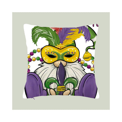 Mardi Gras Pillow Covers for Home Decor Throw Pillows Decorative Cushion Cases Mardi Gras Decorations