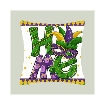 Mardi Gras Pillow Covers for Home Decor Throw Pillows Decorative Cushion Cases Mardi Gras Decorations