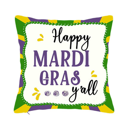 Mardi Gras Pillow Covers for Home Decor Throw Pillows Decorative Cushion Cases Mardi Gras Decorations