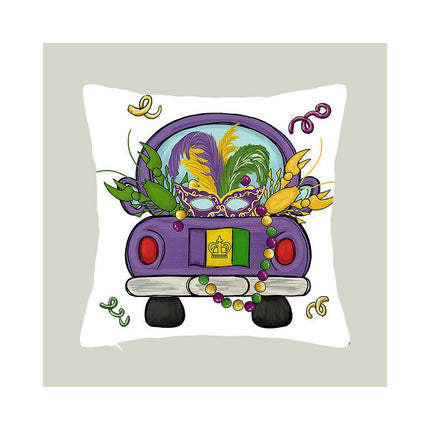 Mardi Gras Pillow Covers for Home Decor Throw Pillows Decorative Cushion Cases Mardi Gras Decorations