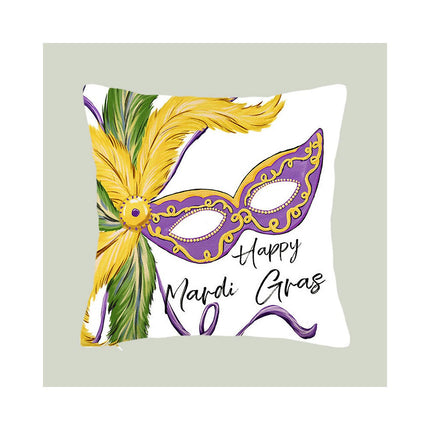 Mardi Gras Pillow Covers for Home Decor Throw Pillows Decorative Cushion Cases Mardi Gras Decorations