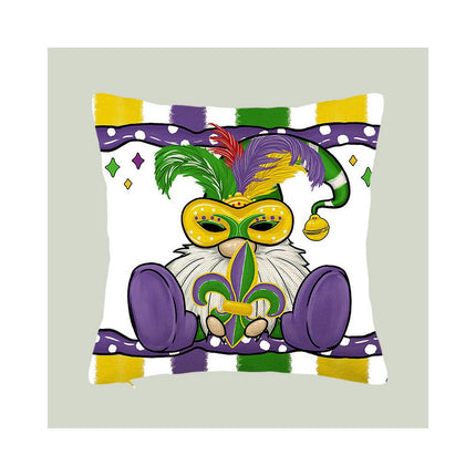 Mardi Gras Pillow Covers for Home Decor Throw Pillows Decorative Cushion Cases Mardi Gras Decorations