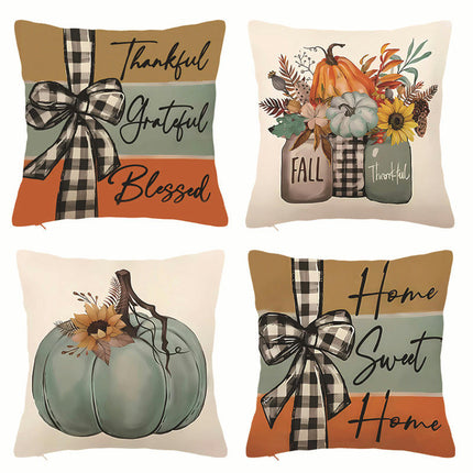 Plant Flowers Throw Pillow Covers for Home Decor Autumn Decorative Cushion Cases for Sofa