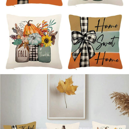 Plant Flowers Throw Pillow Covers for Home Decor Autumn Decorative Cushion Cases for Sofa