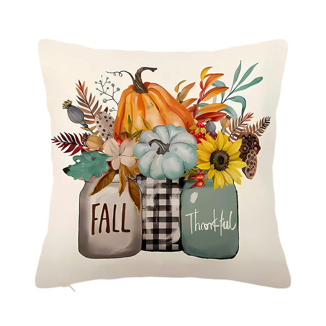 Plant Flowers Throw Pillow Covers for Home Decor Autumn Decorative Cushion Cases for Sofa