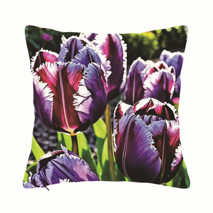 Floral Decorative Throw Pillow Covers Tulip Flower Pillows Case ,Cushion Covers for Home Decor