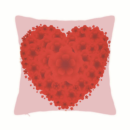 Valentine's Day Pillow Covers Red Decorative Throw Pillow Covers Heart Square Cushion Cases for Bedroom