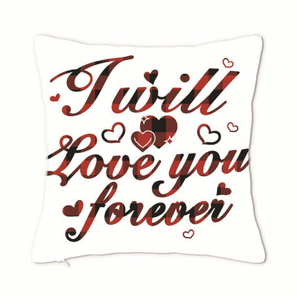 Valentine's Day Pillow Covers Red Decorative Throw Pillow Covers Heart Square Cushion Cases for Bedroom