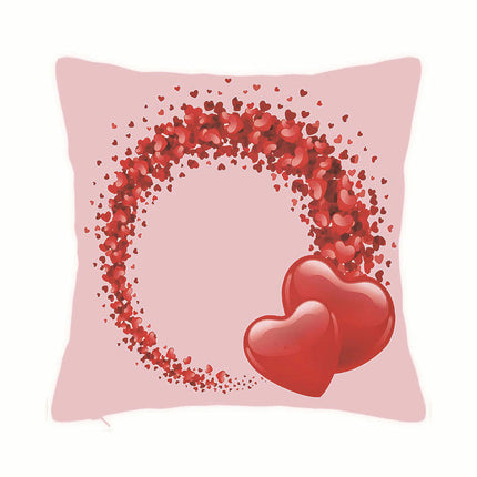 Valentine's Day Pillow Covers Red Decorative Throw Pillow Covers Heart Square Cushion Cases for Bedroom