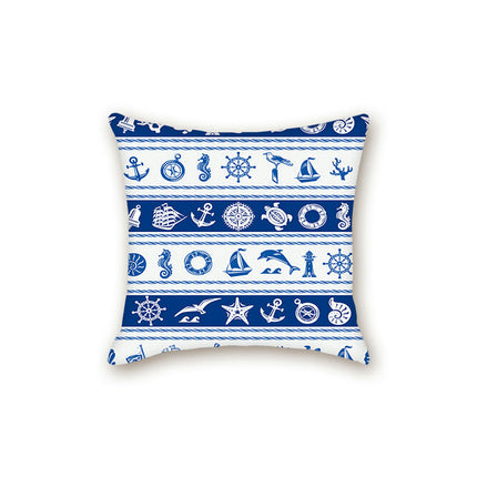 Throw Cushion Cover Case Blue and White Porcelain Decorative Pillow Cover Square Pillow Case for Couch