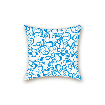 Throw Cushion Cover Case Blue and White Porcelain Decorative Pillow Cover Square Pillow Case for Couch