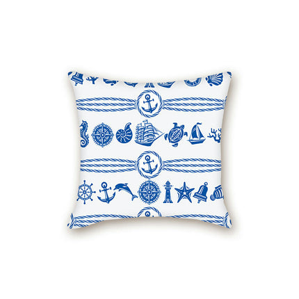 Throw Cushion Cover Case Blue and White Porcelain Decorative Pillow Cover Square Pillow Case for Couch