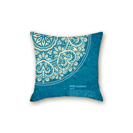 Throw Cushion Cover Case Blue and White Porcelain Decorative Pillow Cover Square Pillow Case for Couch