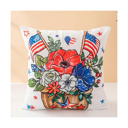 Throw Pillow Covers Decorative Pillow Covers American Flag Pillow Covers Independence Day Cushion Cases