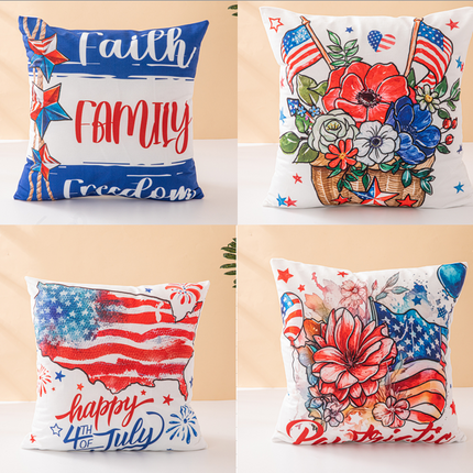 Throw Pillow Covers Decorative Pillow Covers American Flag Pillow Covers Independence Day Cushion Cases