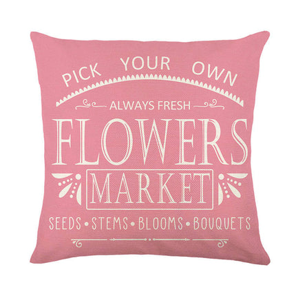 Floral Decorative Throw Pillow Covers Tulip Flower Pillows Case ,Cushion Covers for Home Decor-A