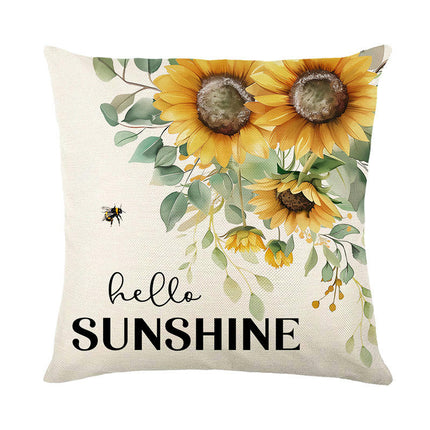 Sunflower Throw Pillow Cases Summer Floral Decorative Cushion Cover Pillowcase For Home Sofa