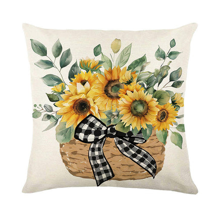 Sunflower Throw Pillow Cases Summer Floral Decorative Cushion Cover Pillowcase For Home Sofa