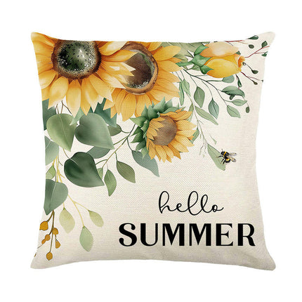 Sunflower Throw Pillow Cases Summer Floral Decorative Cushion Cover Pillowcase For Home Sofa