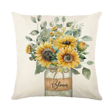 Sunflower Throw Pillow Cases Summer Floral Decorative Cushion Cover Pillowcase For Home Sofa