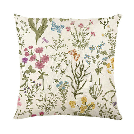 Spring Flowers Throw Pillow Cases Summer Floral Decorative Cushion Cover Pillowcase For Home Sofa